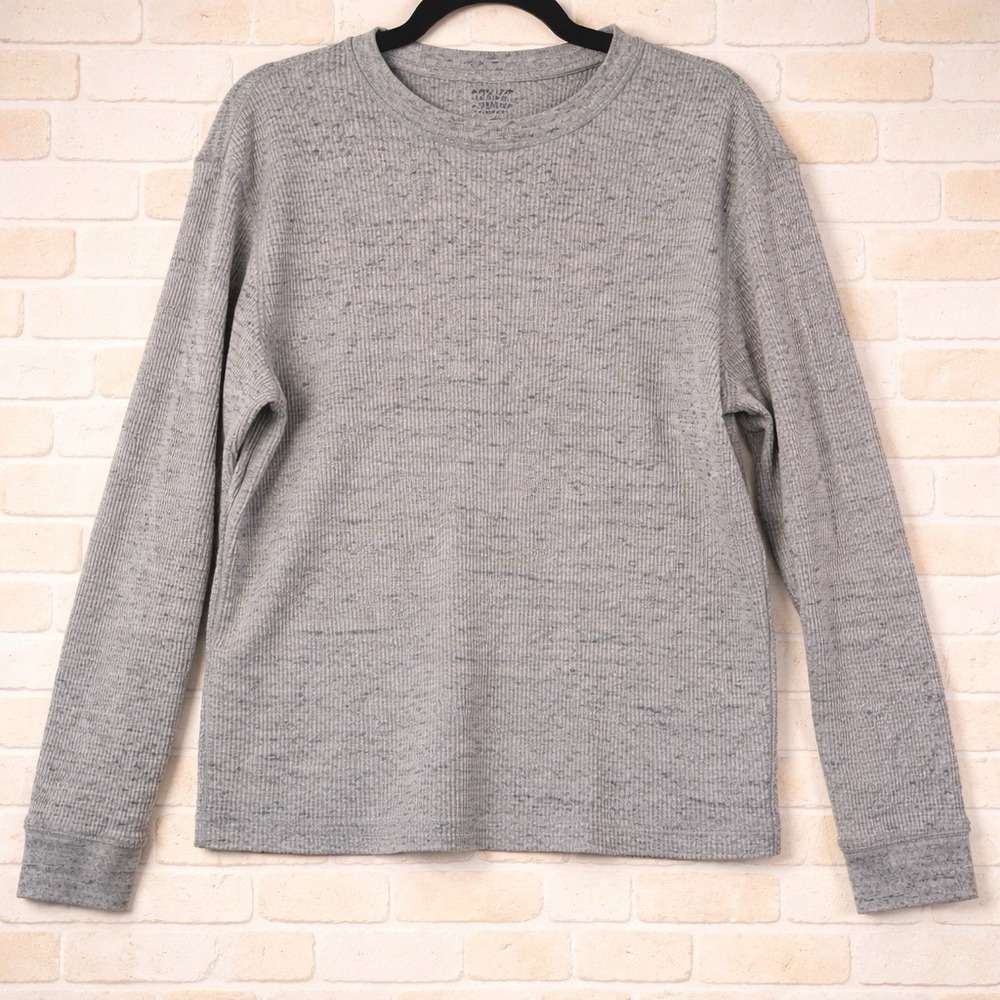 American Eagle Men's Cozy Waffle‎ Knit Thermal T-Shirt EH6 Gray Medium